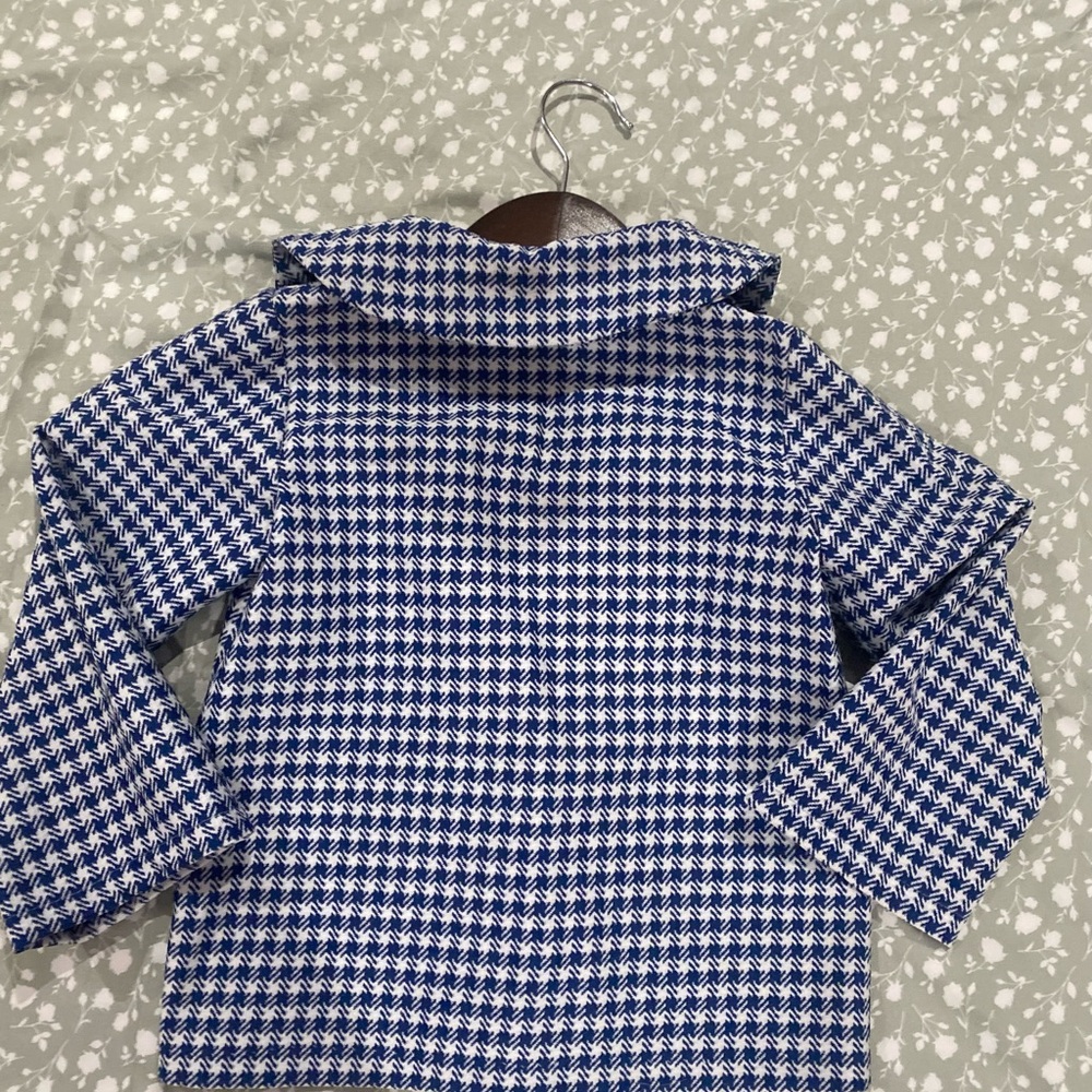 Blue and White Houndstooth Jacket